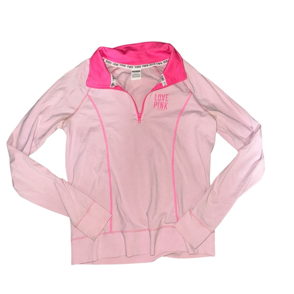 Victoria's Secret Pink Half Zip Collared Sweater